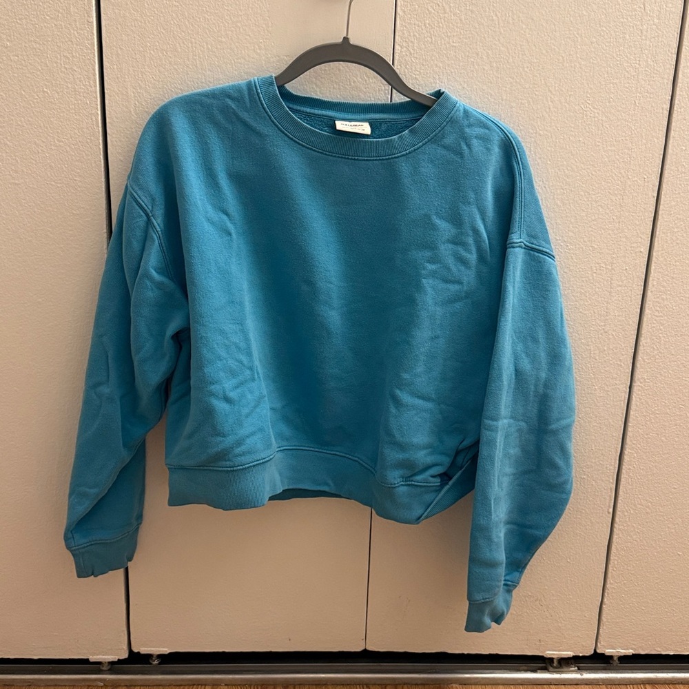Pull&Bear Teal Sweatshirt